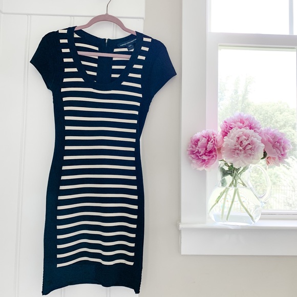 French Connection Striped Body-con Dress - Picture 3 of 5